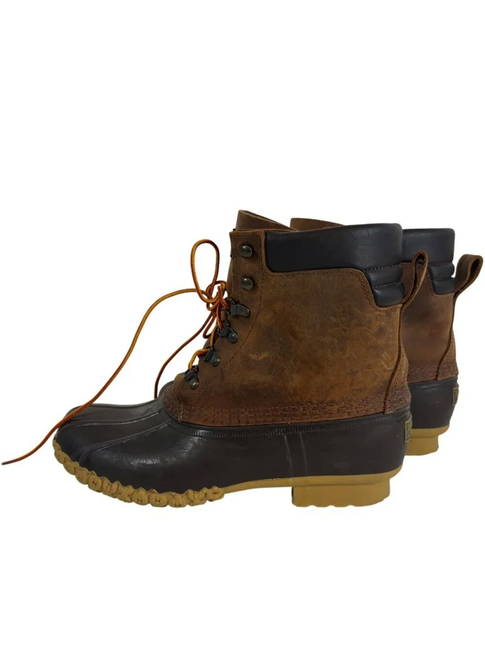 LL Bean Duck Boots Mens Size 8 M Leather Gore Tex Waterproof 8 Inch Insulated